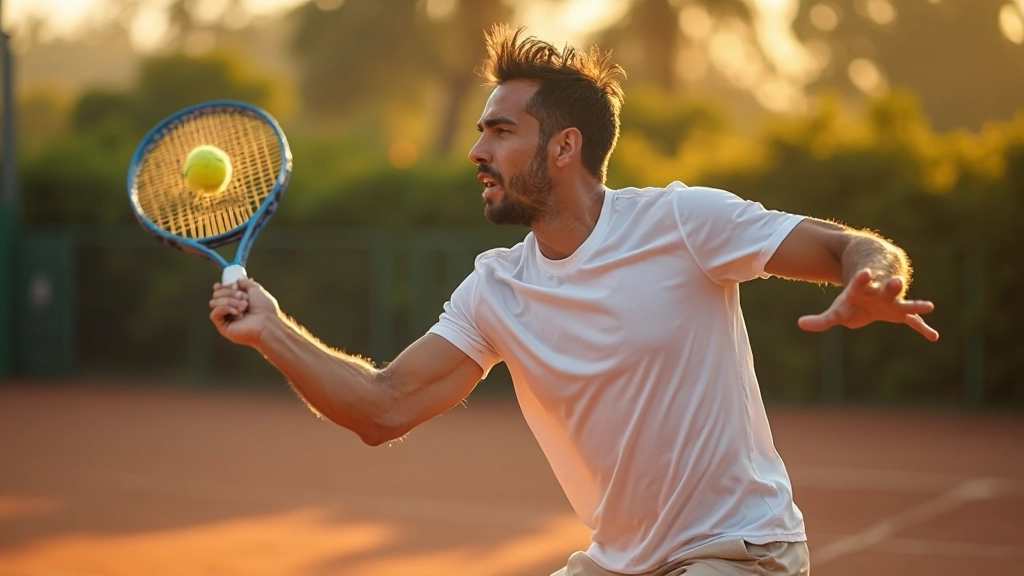 لاعب تنس يتقن الضربات الأمامية والخلفية