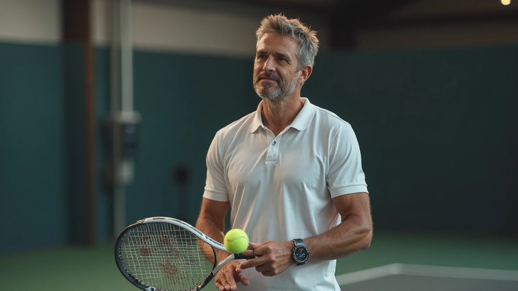 صورة والد يتحدث عن تجربة ابنه في تدريب التنس