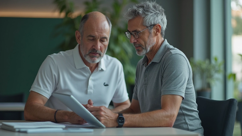 مدرب يشرح استراتيجيات اللعب المتقدمة باستخدام لوحة تحليل